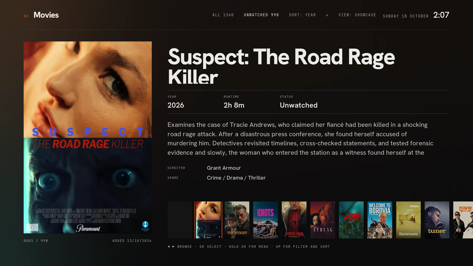 Majan skin on a TV: Films library: Poster Showcase view